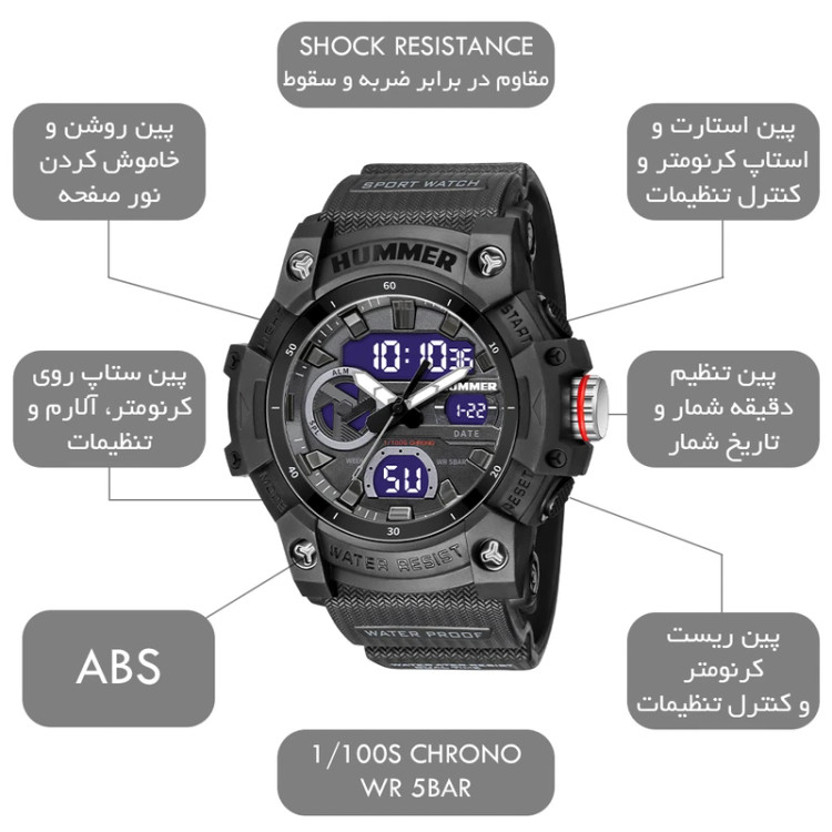 ساعت مردانه هامر مدل HM-1440