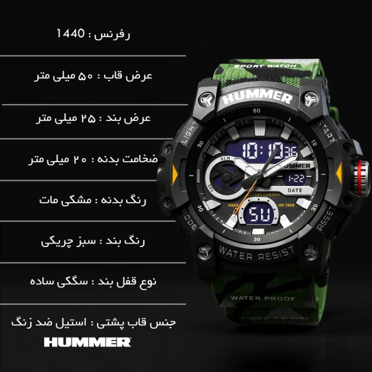 ساعت مردانه هامر مدل HM-1440