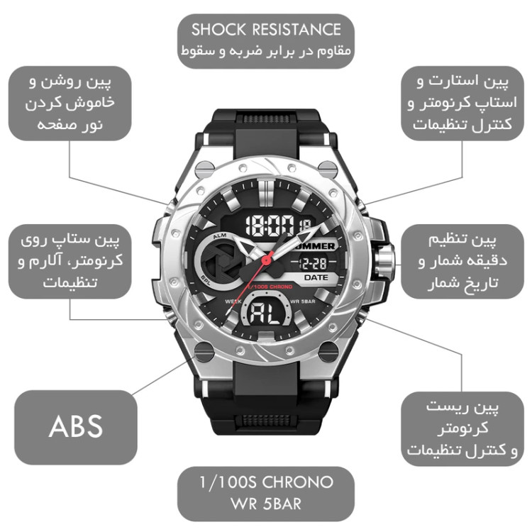 ساعت مردانه هامر مدل HM-1428