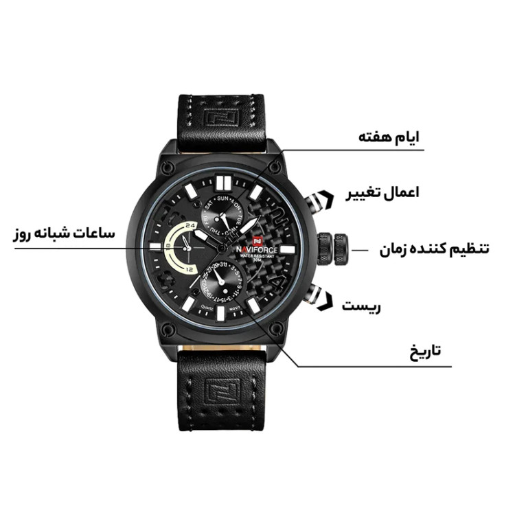 پک کادویی ساعت مردانه نیوی فورس NF9068